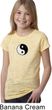 Girls Yoga Shirt Yin Yang Patch Small Print Burnout Tee T-Shirt