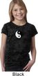 Girls Yoga Shirt Yin Yang Patch Small Print Burnout Tee T-Shirt