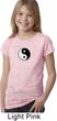 Girls Yoga Shirt Yin Yang Patch Small Print Burnout Tee T-Shirt
