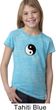 Girls Yoga Shirt Yin Yang Patch Small Print Burnout Tee T-Shirt