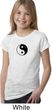 Girls Yoga Shirt Yin Yang Patch Small Print Burnout Tee T-Shirt
