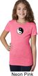 Girls Yoga Shirt Yin Yang Patch Small Print Tee T-Shirt