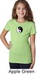 Girls Yoga Shirt Yin Yang Patch Small Print Tee T-Shirt