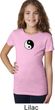 Girls Yoga Shirt Yin Yang Patch Small Print Tee T-Shirt