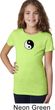 Girls Yoga Shirt Yin Yang Patch Small Print Tee T-Shirt