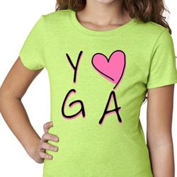 Girls Yoga Shirt Yoga Love Tee T-Shirt