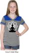 Girls Yoga Tee Buddha Lotus Pose Football Shirt
