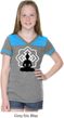 Girls Yoga Tee Buddha Lotus Pose Football Shirt