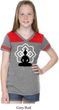 Girls Yoga Tee Buddha Lotus Pose Football Shirt
