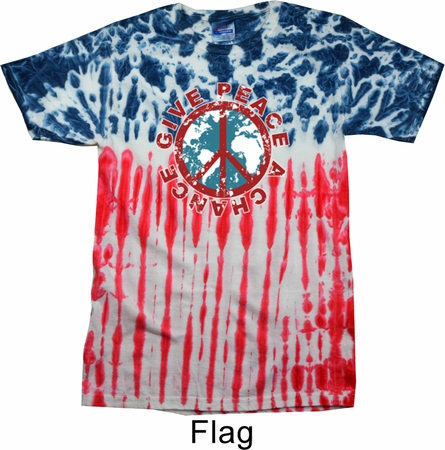 Give Peace A Chance Patriotic Tie Dye Shirt