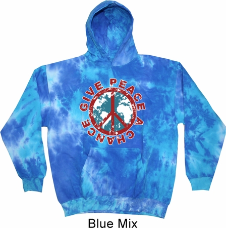 Give Peace A Chance Tie Dye Hoodie
