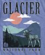 Glacier National Park Adult T-shirt - Light Blue Heather