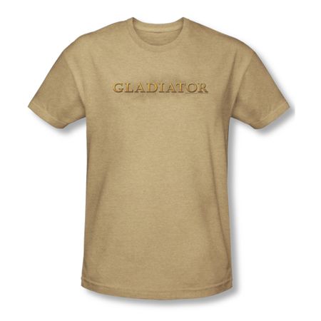 Gladiator Shirt Logo Adult Heather Sand Tee T-Shirt
