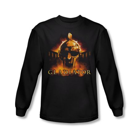 Gladiator Shirt My Name Is Long Sleeve Black Tee T-Shirt