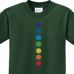Glowing Chakras Kids Yoga Shirts
