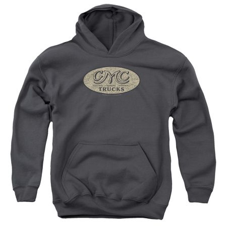 GMC Kids Hoodie Vintage Oval Logo Charcoal Youth Hoody