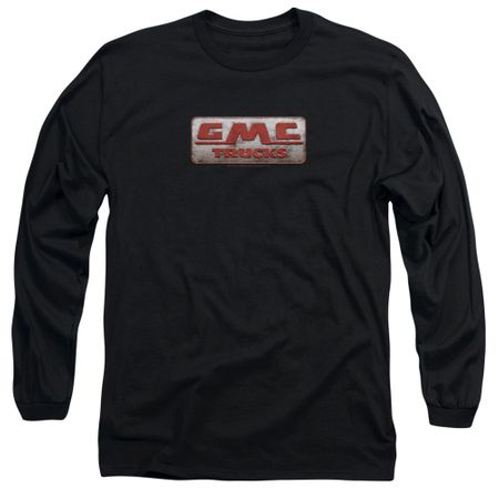 GMC Long Sleeve Shirt Beat Up 1959 Logo Black Tee T-Shirt
