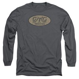 GMC Long Sleeve Shirt Vintage Oval Logo Charcoal Tee T-Shirt GMC Long Sleeve Shirt Vintage Oval Logo Charcoal Tee T-Shirt