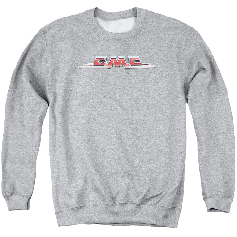 GMC Sweatshirt Chrome Logo Adult Athletic Heather Sweat Shirt GMC