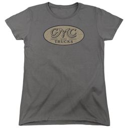 GMC Womens Shirt Vintage Oval Logo Charcoal T-Shirt GMC Womens Shirt Vintage Oval Logo Charcoal T-Shirt