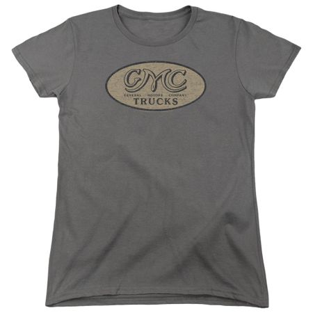 GMC Womens Shirt Vintage Oval Logo Charcoal T-Shirt