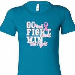 Go Fight Win Ladies Breast Cancer Awareness Shirts