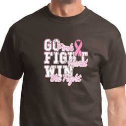 Go Fight Win Mens Breast Cancer Awareness Shirts