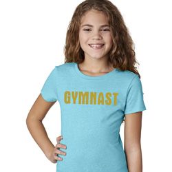 Gold Shimmer Gymnast Kids Gymnastics Shirts