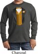 Gold Vest Tuxedo Kids Long Sleeve Shirt