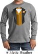 Gold Vest Tuxedo Kids Long Sleeve Shirt