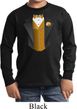 Gold Vest Tuxedo Kids Long Sleeve Shirt