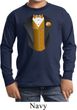 Gold Vest Tuxedo Kids Long Sleeve Shirt