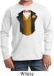 Gold Vest Tuxedo Kids Long Sleeve Shirt