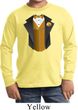 Gold Vest Tuxedo Kids Long Sleeve Shirt