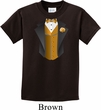 Gold Vest Tuxedo Kids Shirt