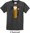 Gold Vest Tuxedo Kids Shirt