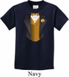Gold Vest Tuxedo Kids Shirt