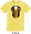 Gold Vest Tuxedo Kids Shirt