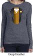 Gold Vest Tuxedo Ladies Long Sleeve Shirt