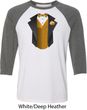 Gold Vest Tuxedo Mens Raglan Shirt