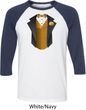 Gold Vest Tuxedo Mens Raglan Shirt