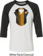 Gold Vest Tuxedo Mens Raglan Shirt