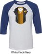 Gold Vest Tuxedo Mens Raglan Shirt