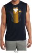Gold Vest Tuxedo Mens Sleeveless Moisture Wicking Shirt