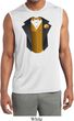 Gold Vest Tuxedo Mens Sleeveless Moisture Wicking Shirt
