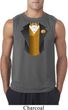 Gold Vest Tuxedo Mens Sleeveless Shirt