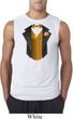 Gold Vest Tuxedo Mens Sleeveless Shirt