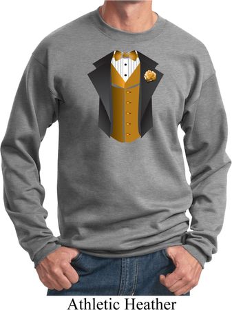Gold Vest Tuxedo Sweatshirt