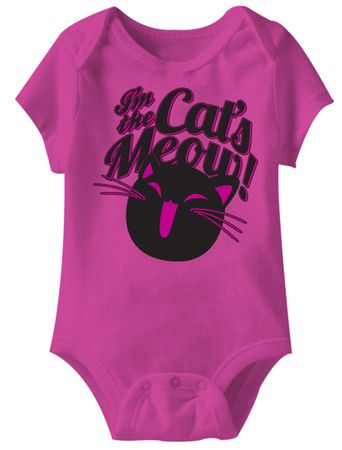 Good Luck Cat Funny Baby Romper Pink Infant Babies Creeper