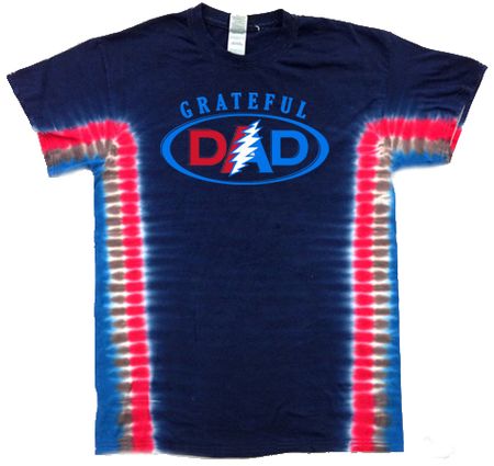 Grateful Dad Mens Tie Dye Tee Shirt